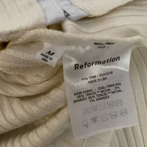 Reformation Einkorn Ribbed Puff Long Sleeve Top thumbnail 7