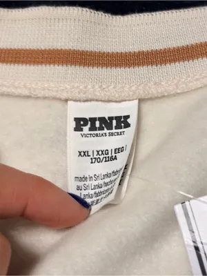 PINK Cream Zip-Up Jacket with Tan Trim thumbnail 5