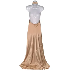 Show Me Your Mumu Jasmine Halter Maxi Bridesmaid Dress Champagne S thumbnail 6