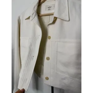 Wilfred Little Cropped Jacket White Button Up Structured Utility Coat M thumbnail 3