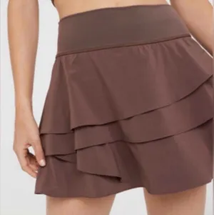 Aerie Brown Ruffled Skort thumbnail 1