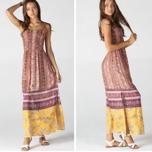 Boho Tribal Print Maxi Slit Dress thumbnail 8