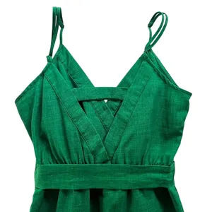 Flying Tomato Bright Green Jumpsuit Size XS Romper One Piece Sleeveless thumbnail 4