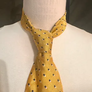 Jos.A.Bank Silk Tie Men's Necktie Executive Collection Yellow Blue Geometric thumbnail 1
