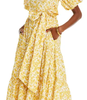 AQUA Floral Off-The-Shoulder Maxi Dress thumbnail 6