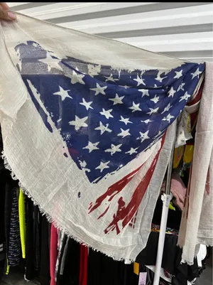 Oversized American flag scarf Multiple thumbnail 1