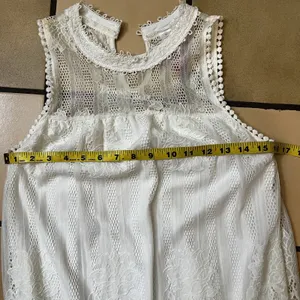 No Boundaries Womens White Lace Dress S Cottagecore Prairie Romantic Coastal Cowgirl Lace thumbnail 11