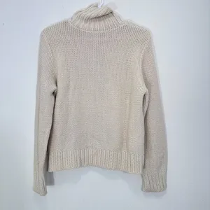 Chunky Cable Knit Cream Fisherman Turtleneck Classic Sweater Rory Gilmore Cozy thumbnail 2