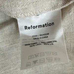 Reformation XS Beige Linen Halter‎ Maui Mini Dress Sleeveless Casual Womens thumbnail 9