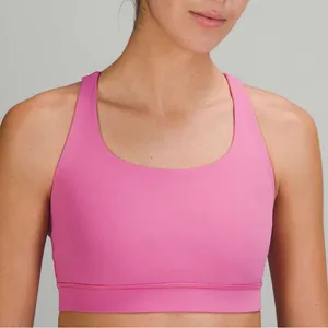 Lululemon Energy Bra Medium Support B–D Cups Pink Size 2 Strappy Back Sports Bra thumbnail 1
