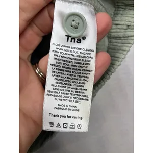 Tna Aritzia‎ Sage Green Corduroy Cropped Zip Up Jacket Womens XS thumbnail 8