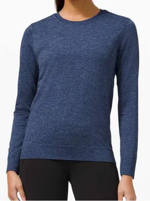 Lululemon Swiftly Breathe Long Sleeve Water Drop / Night size 8 thumbnail 1