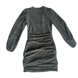 ASTR the Label Women's Meredith Metallic Long Sleeve Dress Size Medium thumbnail 10