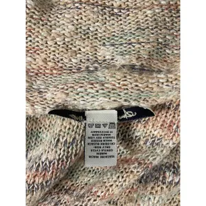 American Rag Fringe Knit Poncho Sweater Ramie Cotton Boho Western Festival LG thumbnail 5