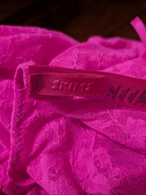 Skims Hot Pink Lace Maxi Slip Dress Size Small thumbnail 3