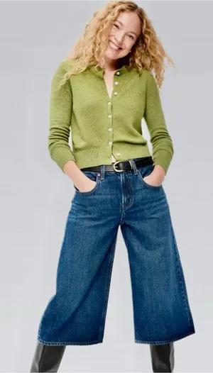 Moss Green Button Front Cardigan Size M thumbnail 1