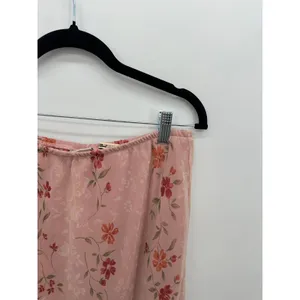 Kathie Lee Collection Y2K 90s Pink Floral Chiffon Midi Skirt Size 14 Asymmetric Hem Fairy Dainty thumbnail 5