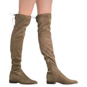 Marc Fisher Over The Knee Boots Taupe Faux Suede OTK Boots‎ Size 7.5 thumbnail 1
