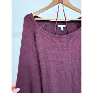 Nine West Burgundy Blend Ribbed Knit Dress SzXL NWT thumbnail 3