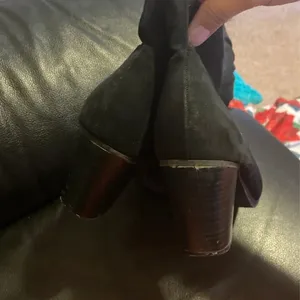 ‎Black suede booties 9 Black thumbnail 3