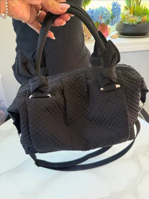 Vera Bradley Black Quilted Small Top-Handle Satchel thumbnail 7