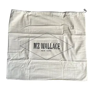 MZ Wallace Large Cream Dust Bag Drawstring Closure 26” x 23” thumbnail 1