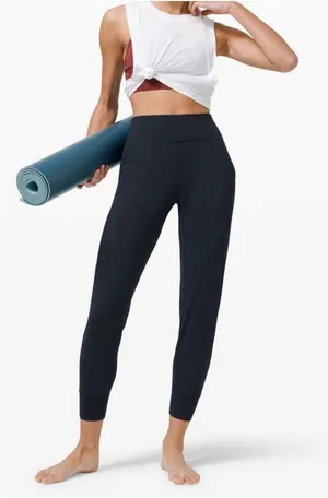 Lululemon Align‎ Jogger Women Sz 2 Navy Blue Legging Pants Pocket High Rise Gym thumbnail 1