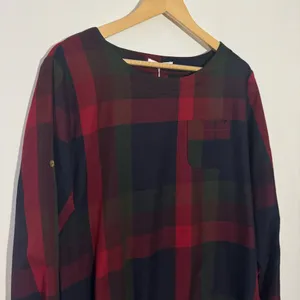 NWT Cupshe Plaid Dress Roll Tab Sleeves w/ Pockets Medium‎ Autumn Casual Holiday thumbnail 3