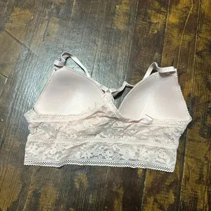 Victoria’s Secret M pale pink lace wireless sexy bralette thumbnail 2