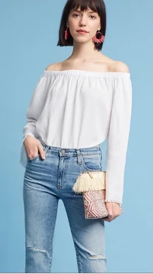 Cloth‎ & Stone (Anthropologie) Off the Shoulder Top thumbnail 1