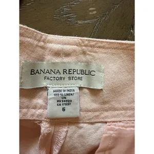 Banana Republic Pants Womens 6 Martin Fit Trouser light Pink 100% Linen thumbnail 5