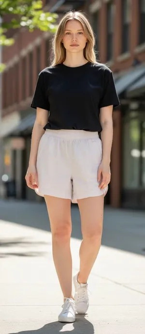 NEW Free People Athletic Running Shorts Elastic Waist Flowy Gym XS Latte thumbnail 1