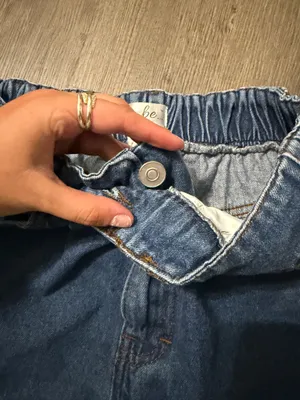 Handmade Just Be blue denim Jorts size S (super stretchy) thumbnail 3
