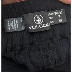 Volcom Wide Leg Crinkle Pants Size Small Black Stoneshine Junki Gothic Beach thumbnail 7