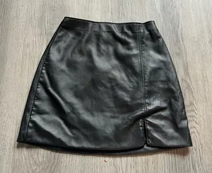 Hollister Leather High Rise Mini Skirt Size XS thumbnail 1