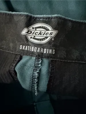Dickies Teal Green Straight Leg Chinos inseam 31", rise 11", waist 16" thumbnail 3