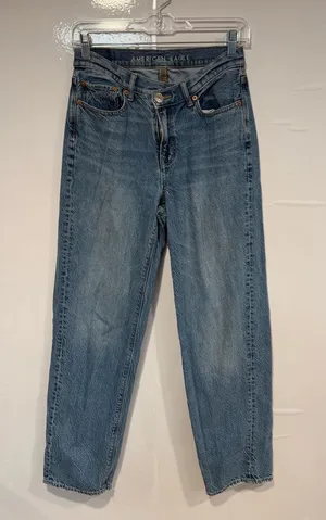 American Eagle Outfitters V-waist baggy jean - Light Blue thumbnail 1