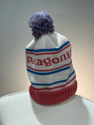 Unisex Cream Patagonia Powder Town Ski Beanie EUC thumbnail 2