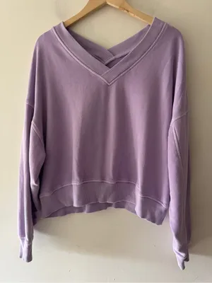 Aerie‎ House Party Sweatshirt Lavender Purple thumbnail 3