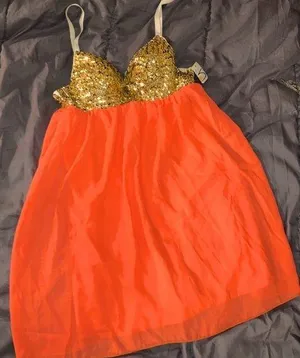 NWT Bralette sequins mesh dress size small thumbnail 1