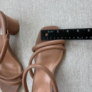 DV Dolce Vita Priana Tan Puffy Strappy Block Heel Sandals Summer Heels Size 8 thumbnail 14