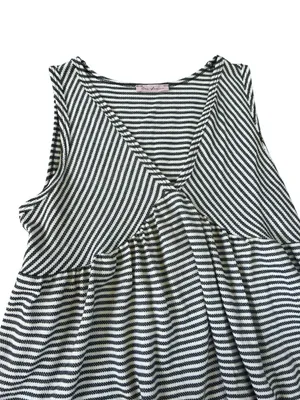 Ces Femme Black and White Striped Sleeveless Tank thumbnail 3