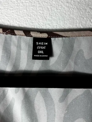 SHEIN Curve Zebra Print Twist Front Dress Plus 0XL (12) thumbnail 5