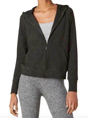 Beyond Yoga Spacedye Everyday Full Zip Hoodie Heathered Darkest Night Sz Medium thumbnail 1