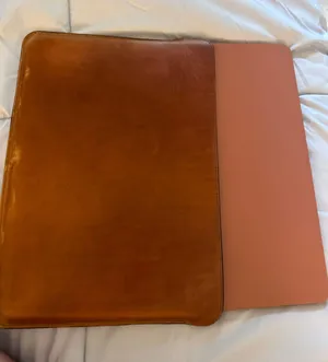 Leather M2 macbook computer case Brown thumbnail 1