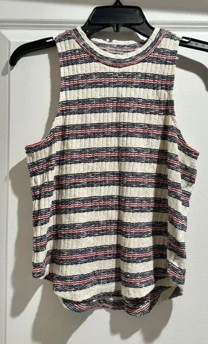 Madewell Striped Knitted Sleeveless Tank Top thumbnail 1