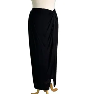 Aqua Swim Womens Black Sarong Beachwear Skirt Cover Up Size M/L NWT thumbnail 3