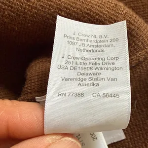 J. Crew Brown V-Neck Button Front Cardigan Sweater Blazer Merino Wool Blend thumbnail 7