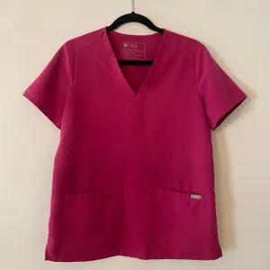 FIGS Raspberry Sorbet Pink Casma Scrub Top Uniform Nurse Doctor Women size Small thumbnail 1