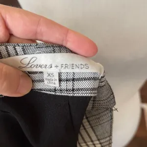 Lovers+Friends Grey Tartan Plaid Tie Front Asymmetric Mini Skirt Preppy Grunge thumbnail 5